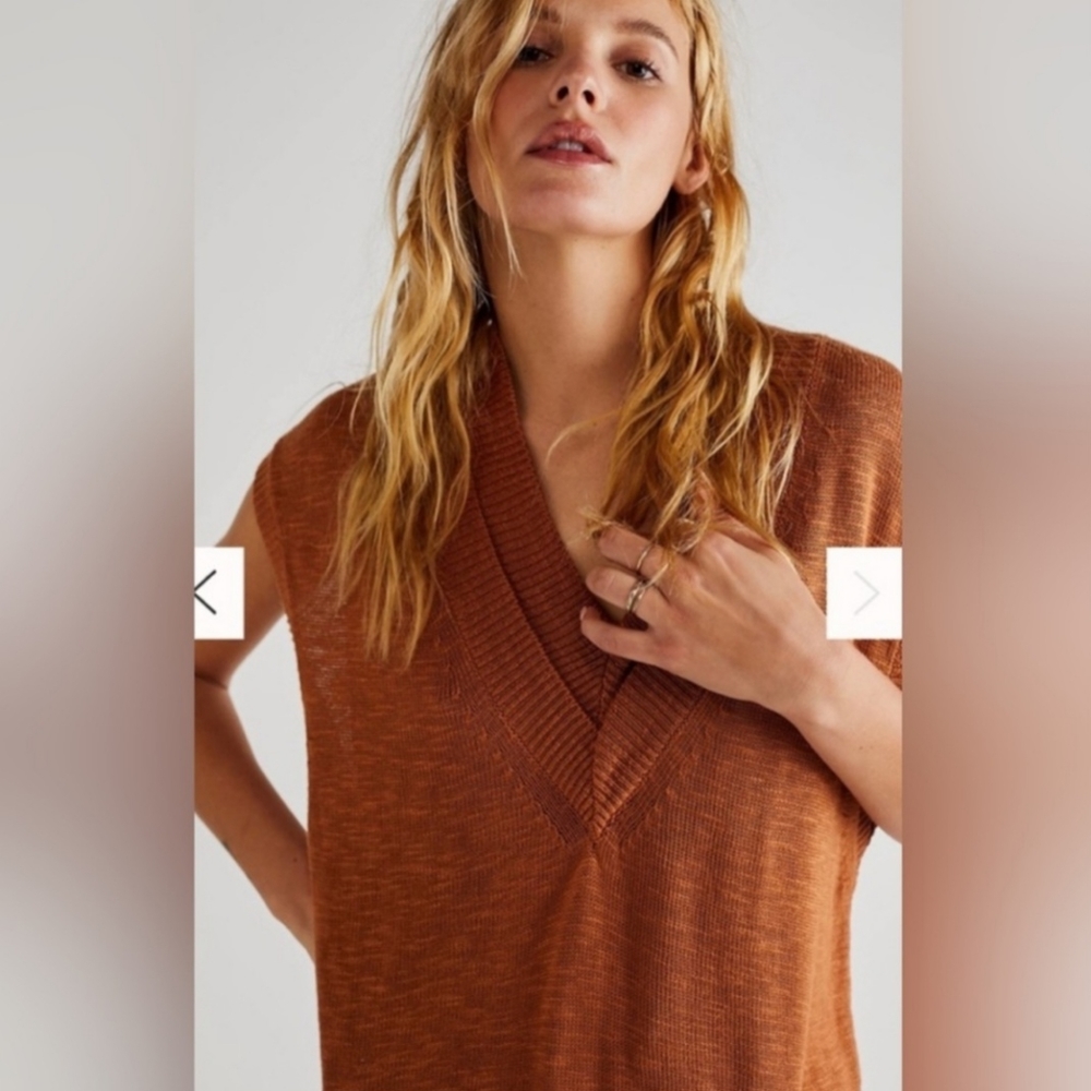 Free People Rust Tunic Top